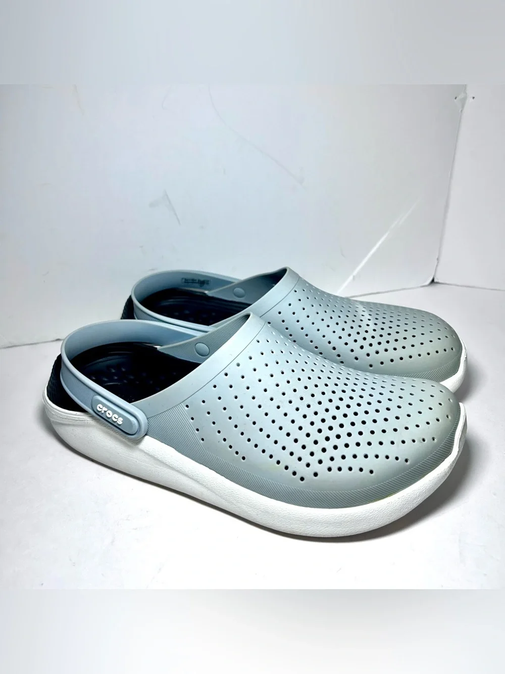 Crocs LifeRide Clogs Gray White 9M 11W